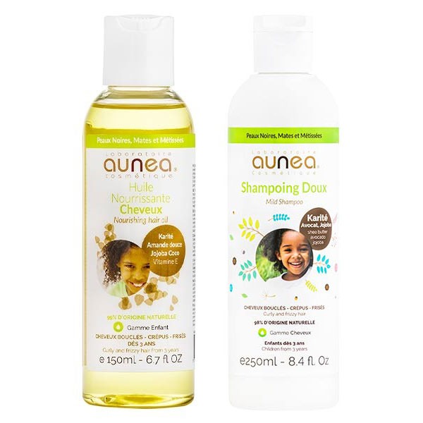 Aunea Bebe Enfant Cheveux Coffret Huile Nourrissante 150ml Shampooing Doux 250ml Pas Cher