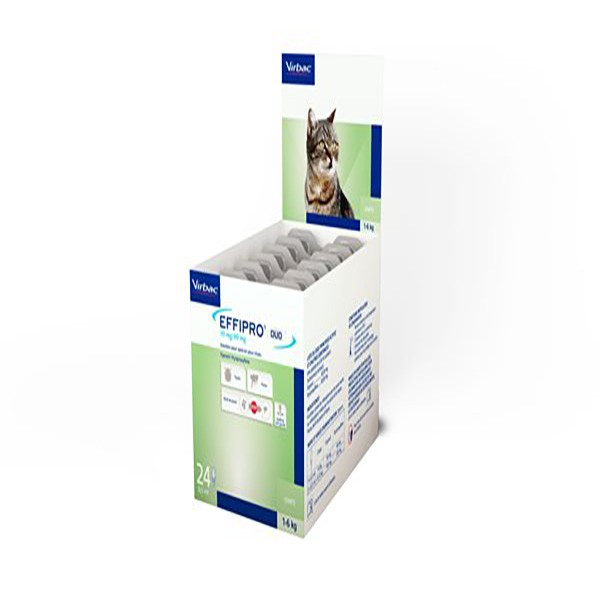 Virbac Effipro Duo Insecticide Chat Spot On Pipette Boite De 24 Pas Cher