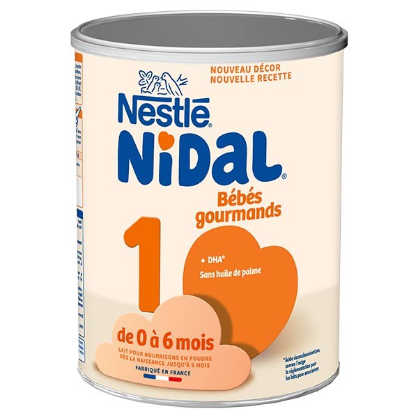 Nestle Nidal Bebes Gourmands Lait 1er Age 0 6m 800g Prix Bas