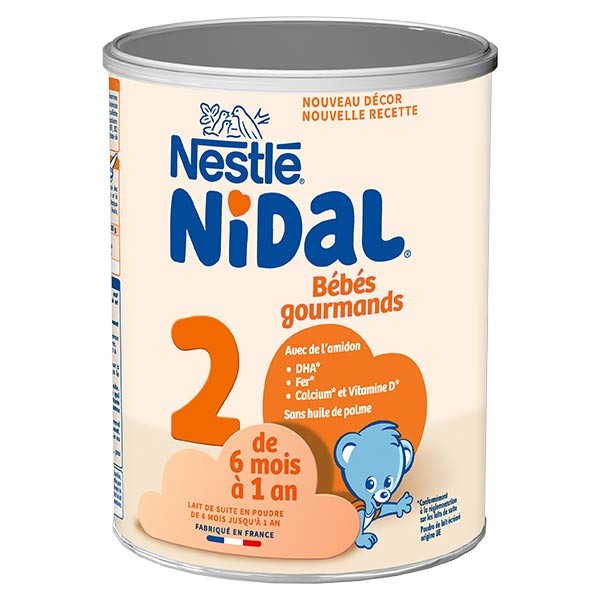 Nestle Nidal Bebes Gourmands Lait 2eme Age 800g Pas Cher