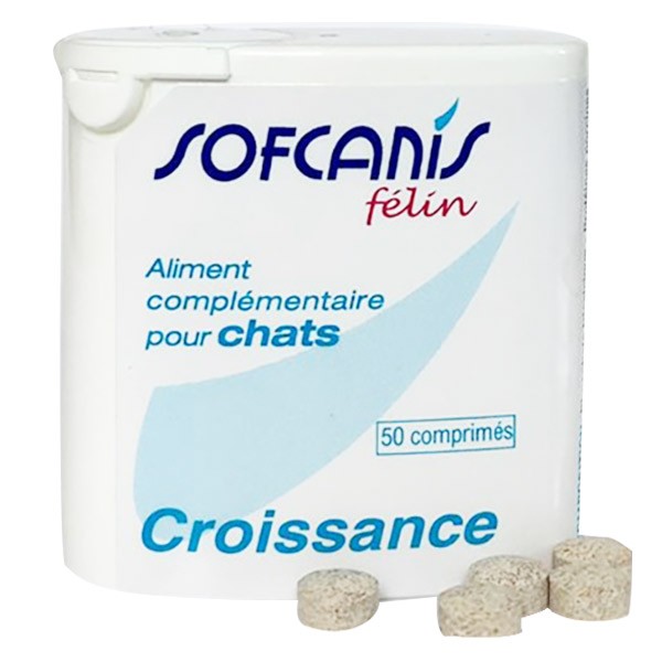 Sofcanis Supplement Nutritionnel Chat Croissance 50 Comprimes Pas Cher