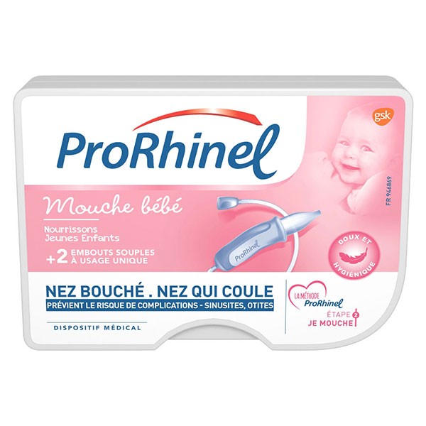 Mouche Bebe Prorhinel Par Aspiration Avec 2 Embouts Pas Cher