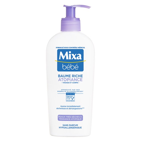 Mixa Bebe Atopiance Baume Riche Visage Et Corps Peaux Tres Seches Atopiques 250ml Pas Cher