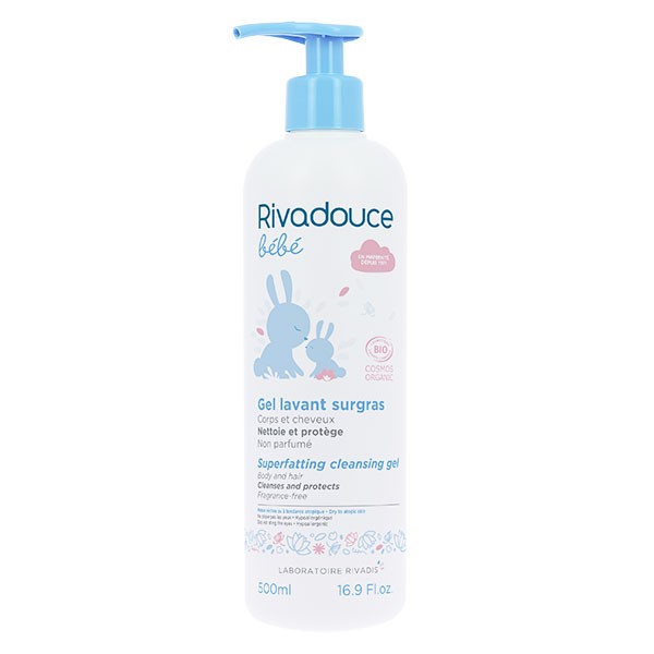 Rivadouce Bebe Gel Lavant Surgras Bio 500ml Pas Cher